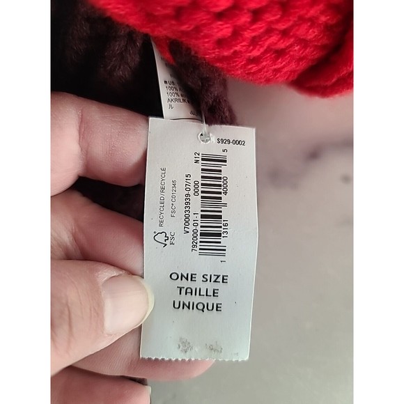 Old Navy Red And Maroon Winter Scarf - Picture 3 of 10